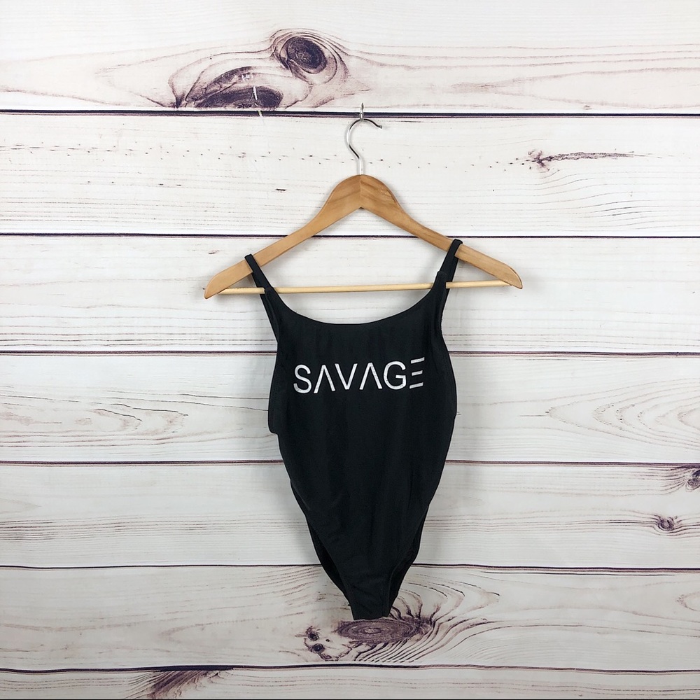 2/$10 SAVAGE one piece swim suit women’s size M
